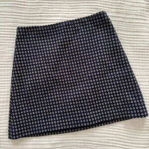 Theory Blue Patterned Mini Skirt Size 0